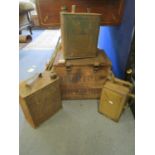 A B Grant & Co Ltd wine merchants Burton on Trent, vintage wooden crate and three vintage