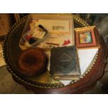 Collectables to include a Victorian photograph album and a Chinese hardwood stand, a picture,