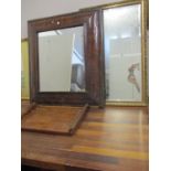 A late 19th century mahogany framed mirror A/F, together with a late 20th century gold painted