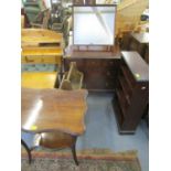 A selection of small furniture to include a five drawer dressing table with swing mirror, a small