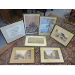 A group of framed and glazed pictures to include Cedric Hodgson - Goodfriends, a signed etching, a