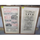 A 19th century Covent Garden theatre poster, together with a Royal Opera House, Leicester poster