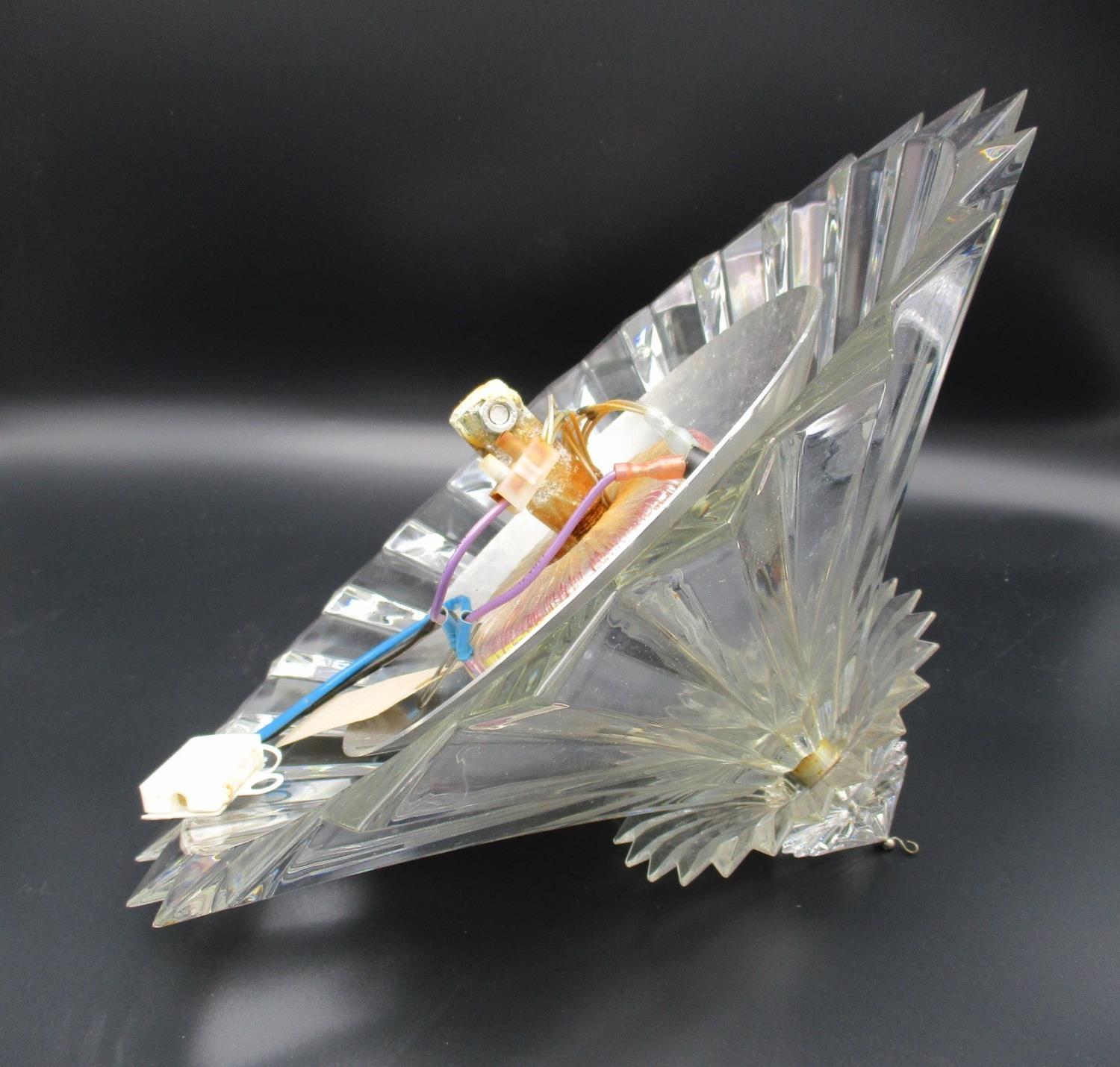 A Baccarat Mille Nuits crystal ceiling light with three prism design tiers, signed Mathias, - Image 3 of 7