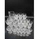 Waterford Crystal Lismore pattern table glassware to include, eight sherry glasses eight liqueur,