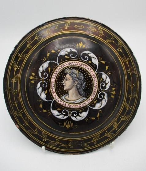 An 18th/19th century French enamel plate decorated to the centre with an allegorical scene and - Image 2 of 5