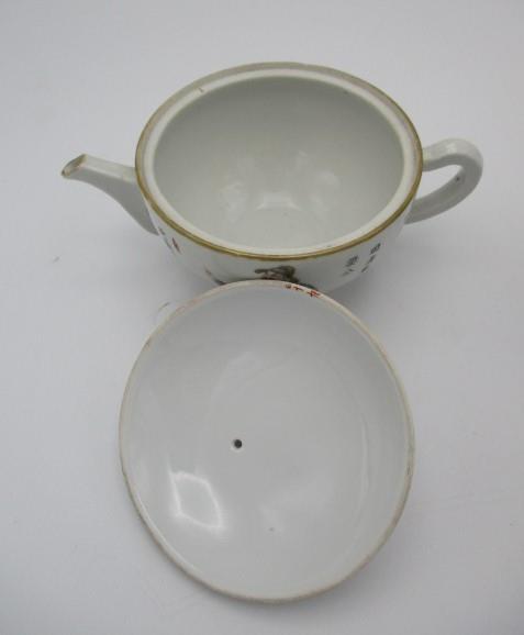 Late 19th century Chinese porcelain, the teapot of hexagonal form decorated with two figures in a - Image 4 of 27