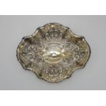 A late Victorian silver dish, Sheffield 1898, possibly by Joseph Rodgers & Sons, of lobbed shape