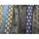 A quantity of 1950s to 1970s designer ties to include Christian Dior, Hardy Amies and Givenchy (8)