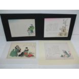 A collection of four Japanese surimono prints, to include a shijo-style example by Nanrin with