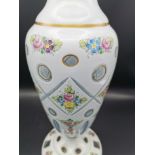 A late 20th century Murano glass overlay vase
