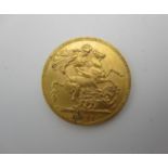 A George V gold full sovereign with St George to the obverse 1911