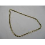 An 18ct gold flat belchor link necklace, 49cm l, 35.9g