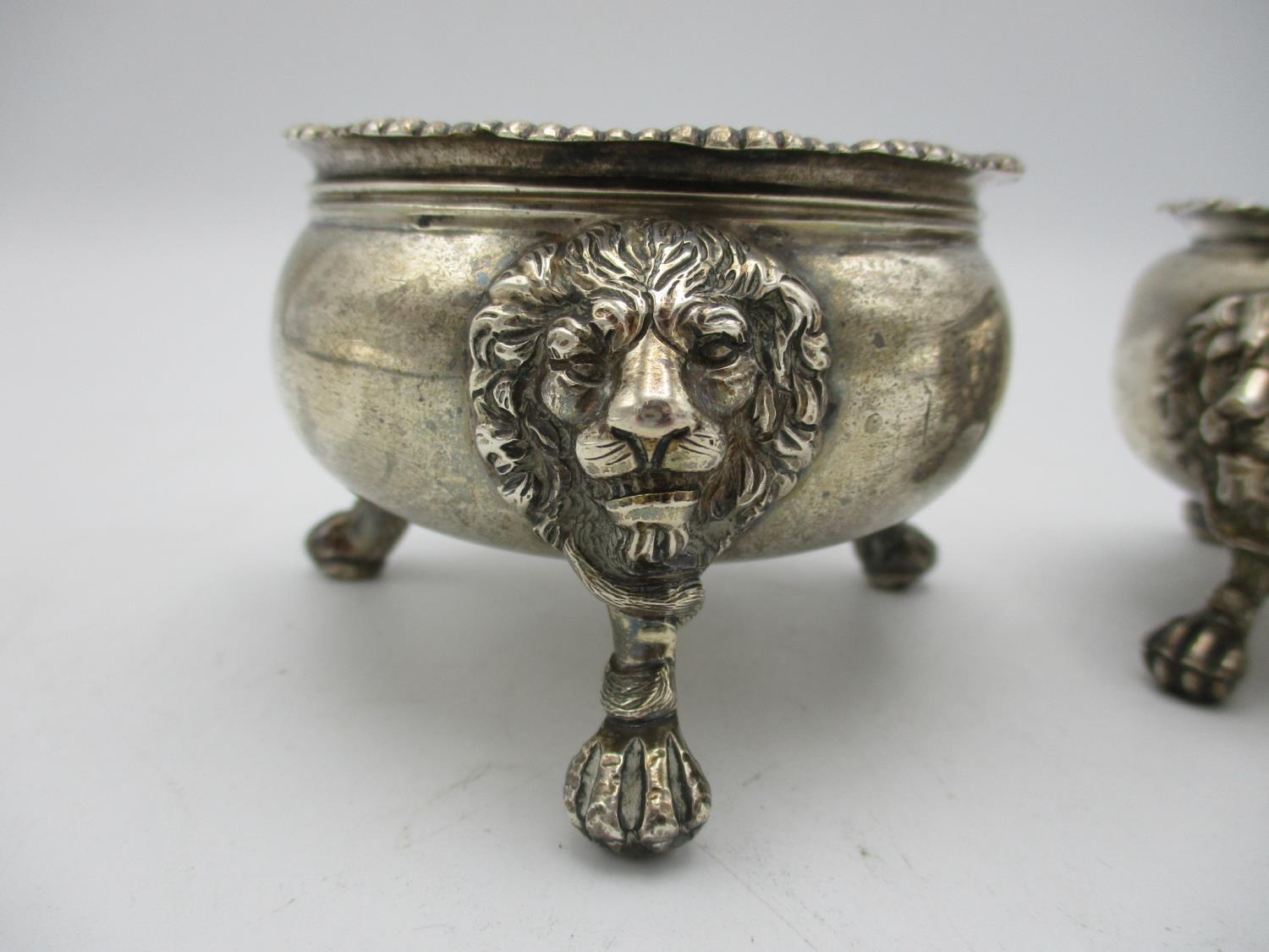 A near pair of silver salts, one Victorian, London 1885 by William Evans, the other George V period, - Image 3 of 5