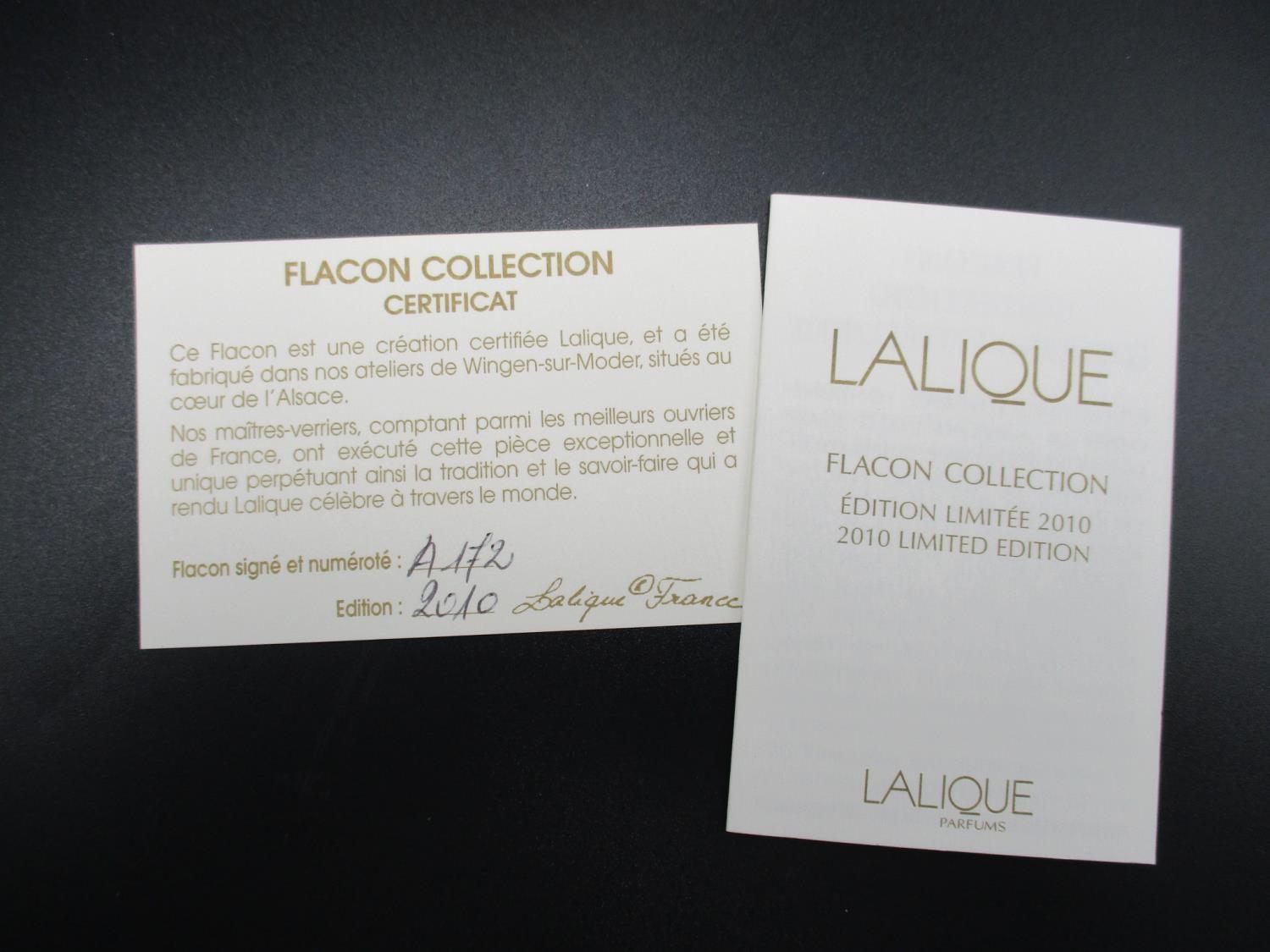 A Lalique Limited Edition perfume, 2010 Flacon Collection, 'Cascade', etched to underside Lalique - Image 5 of 5