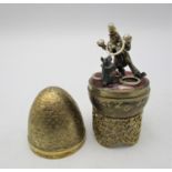 A Stuart Devlin novelty silver gilt surprise egg, London 1981, the inside revealing a circus dog and