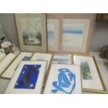 Prints to include limited edition examples Jenny Michaelson - Colliers Deck and others