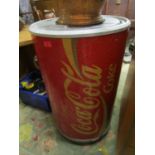 A mixed lot to include Retro Coca Cola fridge fashioned as a can, without cable (did not meet PAT