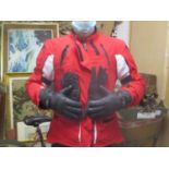 A Held German D3XL motorbike jacket and two pairs of gloves