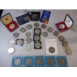 A quantity of Crowns to include 1981 Royal Wedding crowns and other British coins to include a