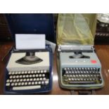 Two typewriters, a Remington Envoy III and a Olivetti Lettera 22