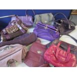 A collection of modern suede and leather ladies bags to include Envy, John Lewis, Pelle di Giaola,