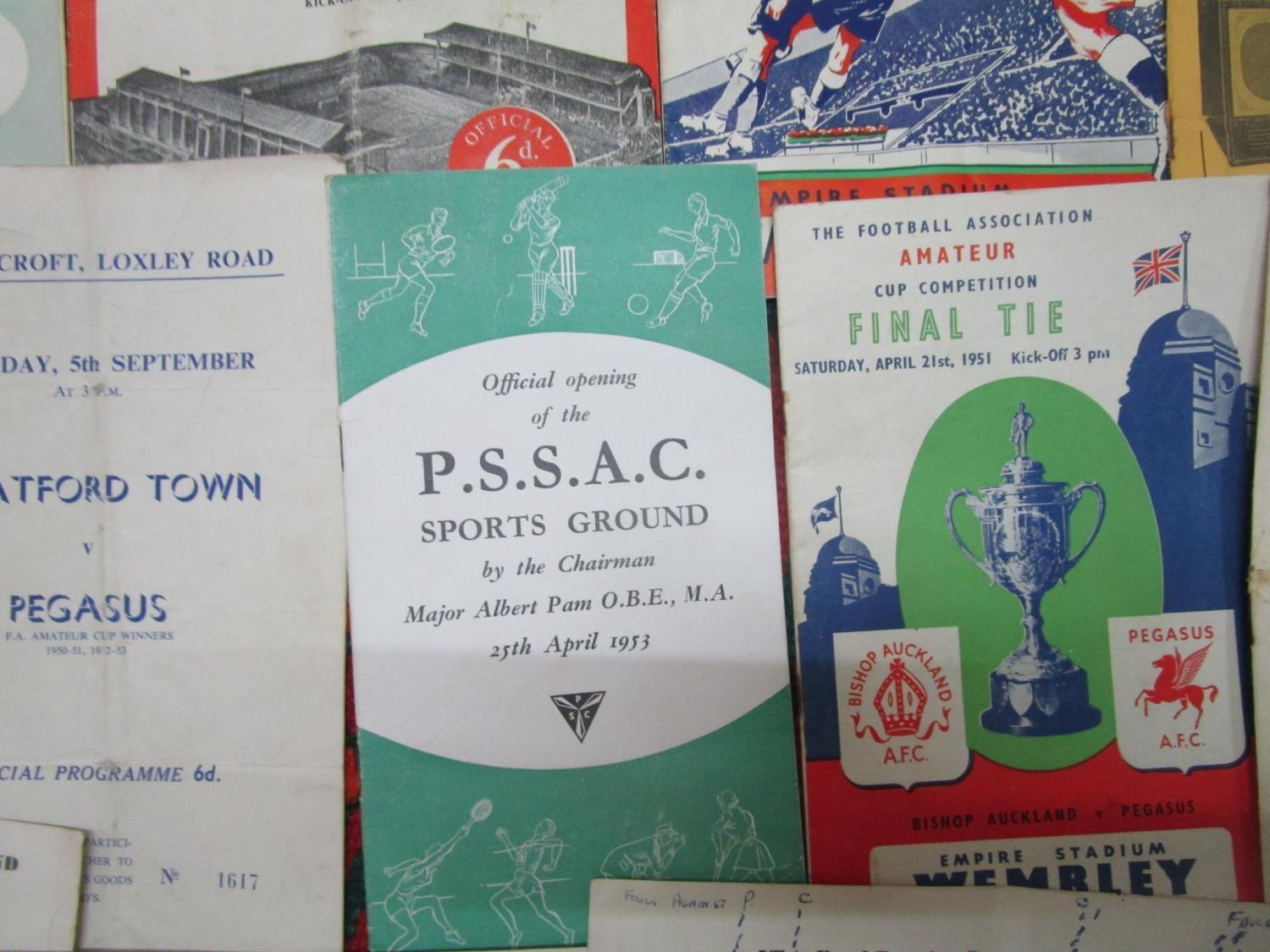 A quantity of 1950's football programmes and ticket stubs mainly for Arsenal FC and non league sides - Image 8 of 10