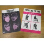 A quantity of 1960s Beatles related music to include words and music to From Me to You and Yesterday