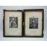Two portraits of King George Augustus Frederick the Fourth and George William Frederick the Third by
