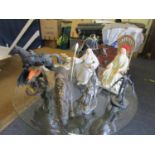 A group of Lord of the Rings toys and ornaments to include a Myth & Magic Gandolf and Shadowfax