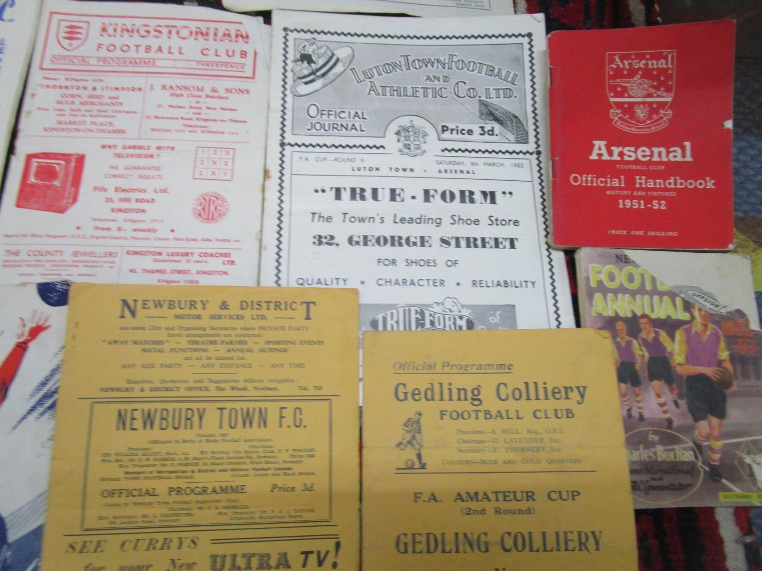 A quantity of 1950's football programmes and ticket stubs mainly for Arsenal FC and non league sides - Image 6 of 10