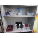 A selection of table glass to include six decanters and stoppers, boxed set of drinking glasses