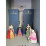 Royal Doulton - a set of four figurines from the set Queens of the Realm, Queen Elizabeth II HN3099,