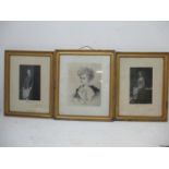 Two portraits - Herbert Henry Asquith and Margaret Asquith monochrome prints each signed by the