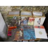 Three boxes of Jazz record albums, approximately 120