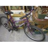 A purple Magna Echo Ridge Tensic steel ladies bicycle, together with an Outrider Gemini mountain