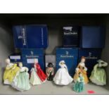 A group of Royal Doulton figurines to include Samantha HN2954, Sandra HN2275, Buttercup HN 2309,