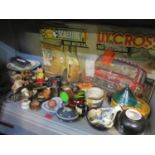 A mixed lot to include a boxed Scalextric, Wedgewood Jasperware, binoculars, fishing reel, miniature