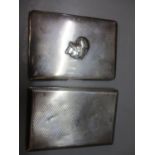 Two silver cigarette case