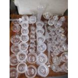 A quantity of domestic glassware to include Hock glasses