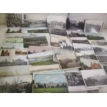 Approximately fifty early 20th century postcards of Insane asylum, hospices and children homes in