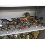 A quantity of Beswick and other models of horses and foals