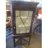 Mixed furniture to include an Edwardian corner display cabinet,
