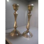 A pair of Irish silver candlesticks