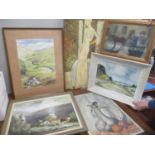 Watercolours and oil paintings to include George Deakins, Pamela Rawlings, Robert Patterson and