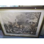 A large Victorian framed engraving entitled This Print of Thomas Sebright Huntsman