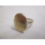 A 9ct gold signet ring, initialled, 5.4g