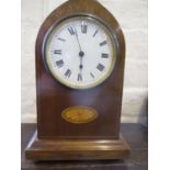 An early 20th century mahogany mantle clock with key