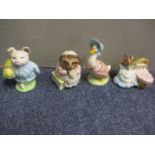 Four Royal Albert Beatrix Potter models to include Hunca Munca, Little Pig Robinson, Mrs Tiggy