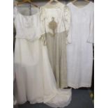 Three wedding dresses from three decades A/F, to include an early 20th century example