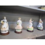 Four Royal Worcester Pastoral Collection limited edition figures all numbered 1545/5000 to include